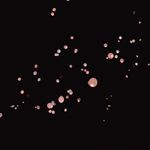 Abstract sphere glowing in dark space